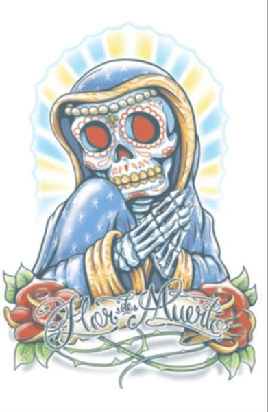 La Flor Day of the Dead Temporary Tattoo