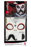 Day of the Dead Senor Bones Temporary Tattoo and Make Up Set Package