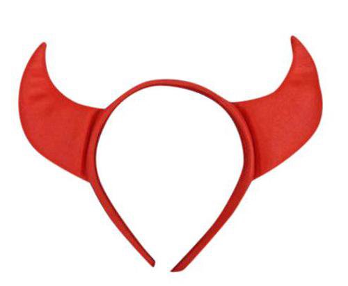 Red Devil Horns On Headband