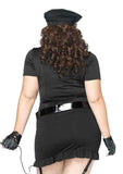 Dirty Cop Women's Sexy Police Officer Curvy Size Costume back