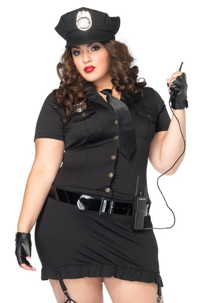 Dirty Cop Women's Sexy Police Officer Curvy Size Costume