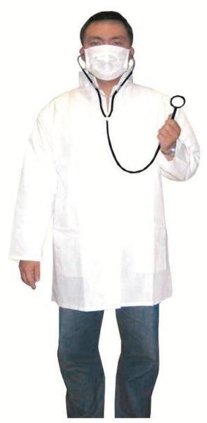 Doctor Lab Coat Scientist Fancy Dress Adult Costume Jacket