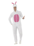 Easter Bunny Fancy Dress Adult White Rabbit Animal Costume Jumpsuit