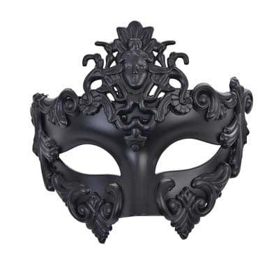 Black Roman Masquerade Eye Mask