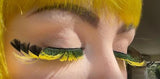Eyelashes Yellow and Black Feathers