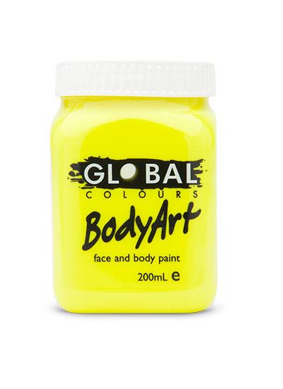 Bright Yellow Body and Face Paint 200ml