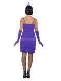 Flapper Costume Purple Short back