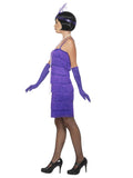 Flapper Costume Purple Short side