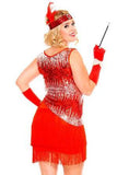 Flapper Fearless Gatsby Flapper Red Plus Size Womens Costume back
