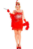 20s costumes - Flapper Red Plus Size Womens Costume