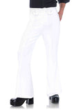 Flares Mens Hire 1970s Costume Pants White Long