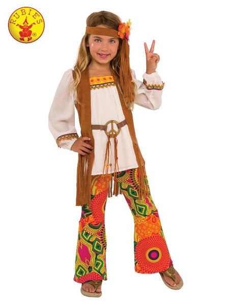 Flower Power 60s Hippie Costume for Girls