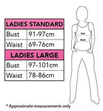 Franny Stein Adult Halloween Costume size chart