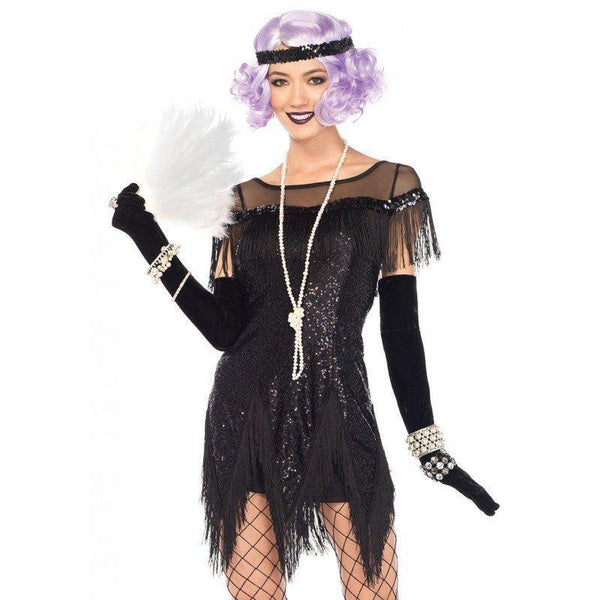 20s Costumes for hire - Black Flapper Fancy Dress Hire Costume