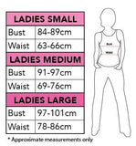 Glam Rock Barbie Women's 80's Costume size chart