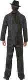 Gold Pin Striped 1920's Gatsby Gangster Mens 20s Costume back
