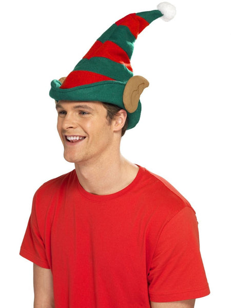 Elf Striped Christmas Hat with Ears
