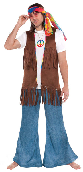 Groovy 60s Men's Fringed Hippie Vest