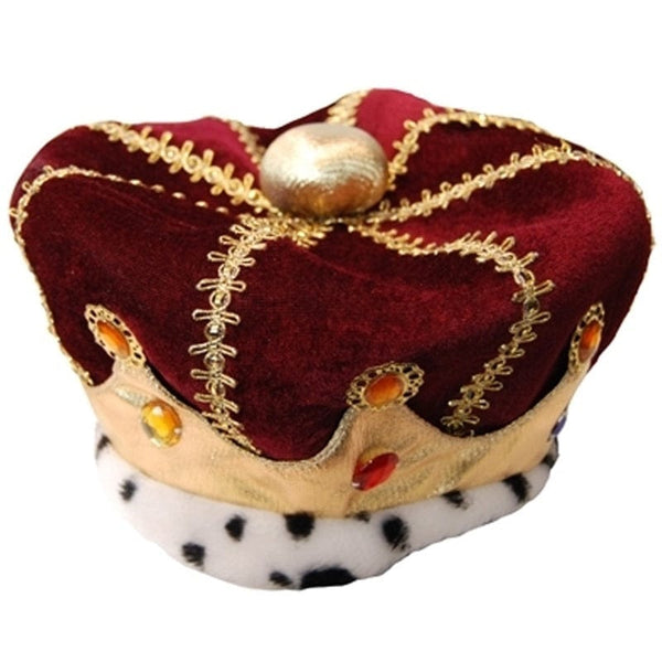 Plush Red Royal Coronation Crown