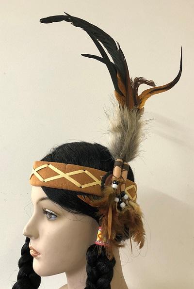 Indian Headband Pheasant Feather American Native Headdress