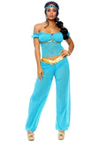 Jasmine Arabian Belly Dancer Genie Princess Womens Costume full length