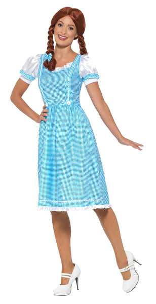 Kansas Country Girl Dorothy Style Blue Gingham Womens Costume