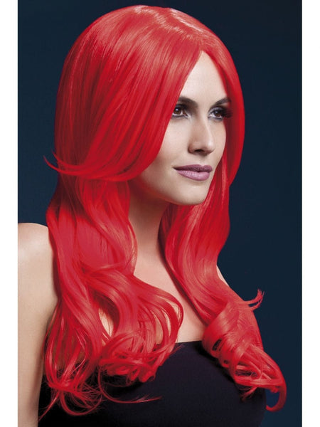Khloe Neon Red Heat Resistant Wig