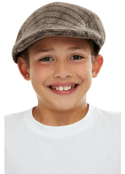 Kids Old Fashion Flat Cap Tweed Hat
