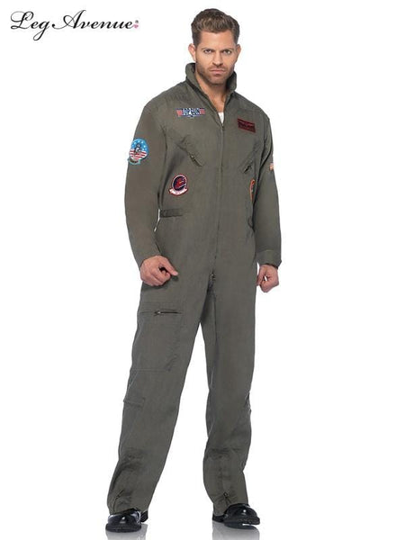 Top Gun Adult Flight Suit Maverick Goose Plus Size Hire Costume
