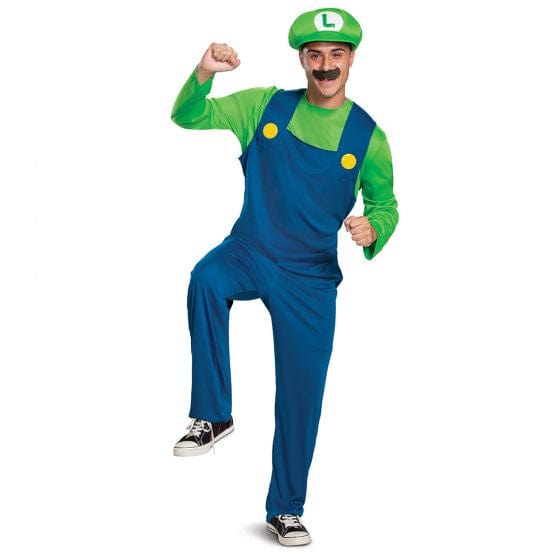 Super Mario Luigi Classic Adult Costume