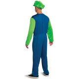 Super Mario Luigi Classic Adult Costume back