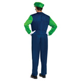 Super Mario Luigi Deluxe Adult Costume back