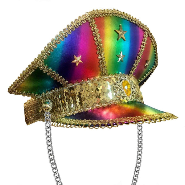 Mardi Gras Festival Hat Rainbow Visor