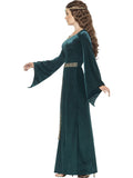 Medieval Maid Marion Emerald Fancy Dress Costume profile