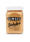 Gold Metallic Body and Face Paint 200ml