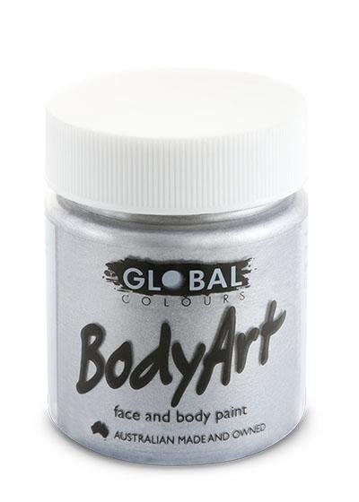 Silver Metallic Body and Face Paint 45ml