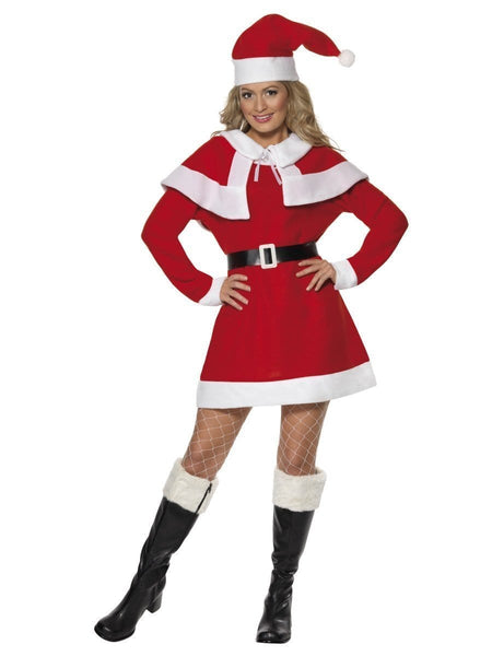 Miss Santa Fleece Santa's Helper Adult Costume