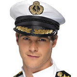 Nautical White Captain Costume Hat