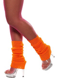 Neon Fluoro 80s Leg Warmers Neon Orange