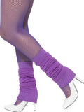 Neon Fluoro 80s Leg Warmers Purple