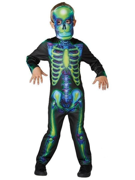 Neon Skeleton Glow in the Dark Children's Costume