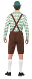 Oktoberfest Alpine Bavarian Brown Short Lederhosen Costume back