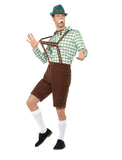 Oktoberfest Alpine Bavarian Brown Short Lederhosen Costume