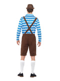 Oktoberfest Bavarian Beer Man Brown Short Lederhosen Costume back