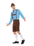 Oktoberfest Bavarian Beer Man Brown Short Lederhosen Costume side