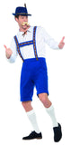 Oktoberfest Bavarian Blue Short Lederhosen Costume side