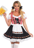 Oktoberfest Beer Garden Babe Costume with Beer Stein Purse and Petticoat