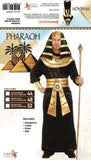 Black and gold Egyptian Pharaoh King adult costume