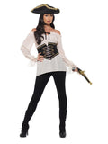 Pirate Shirt Ivory Deluxe Adult Women's Costume