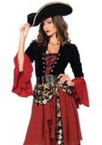 Pirate Wench Captain Cruel Seas Hire Costume with hat
